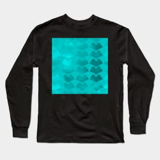 Jewel Ginkgo Single Hue Array Cyan Long Sleeve T-Shirt